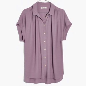 Madewell Central Drapey Shirt in Lavender